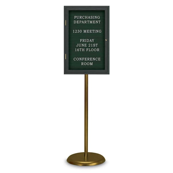 Corkboard, Double Door, Radius Frame, 42x32", Black/Natural Tan Cork